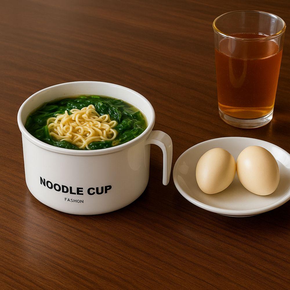 Stainless Steel Noodles Cup Heat Resistant Rice Soup Bowl Portable Fruit Salad Bowl  Household