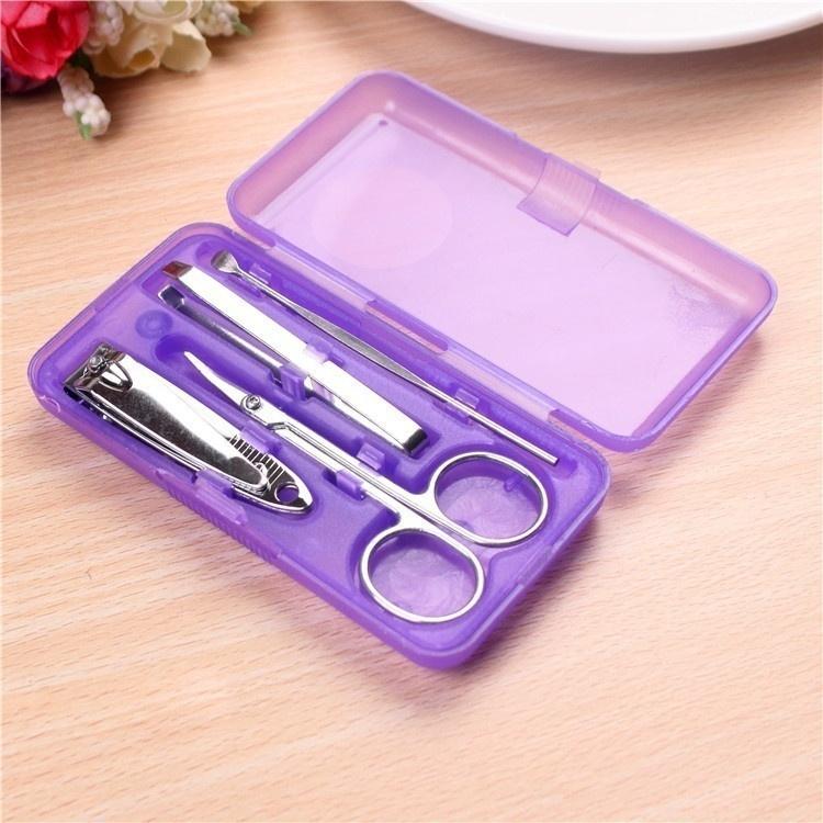 Mini Nail Art Manicure Set Nail Care Tools with Nail Cutter Scissor Tweezers Color