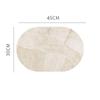 PU Leather Oval Placemats Nordic Style Waterproof Oilproof Table Mats for Home Kitchen Coffee Bar Decoration