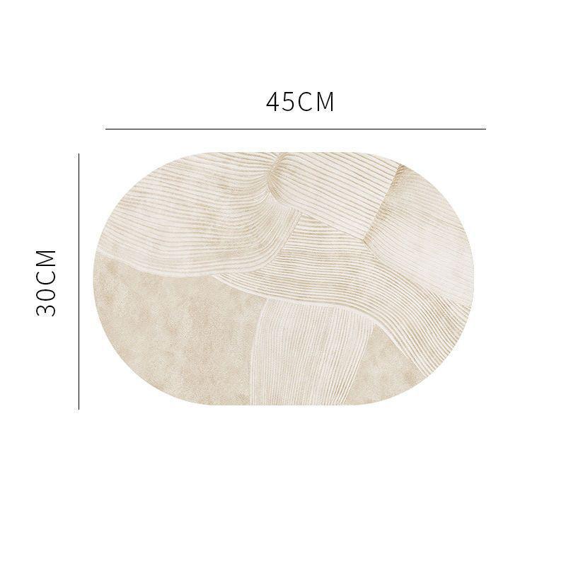 PU Leather Oval Placemats Nordic Style Waterproof Oilproof Table Mats for Home Kitchen Coffee Bar Decoration