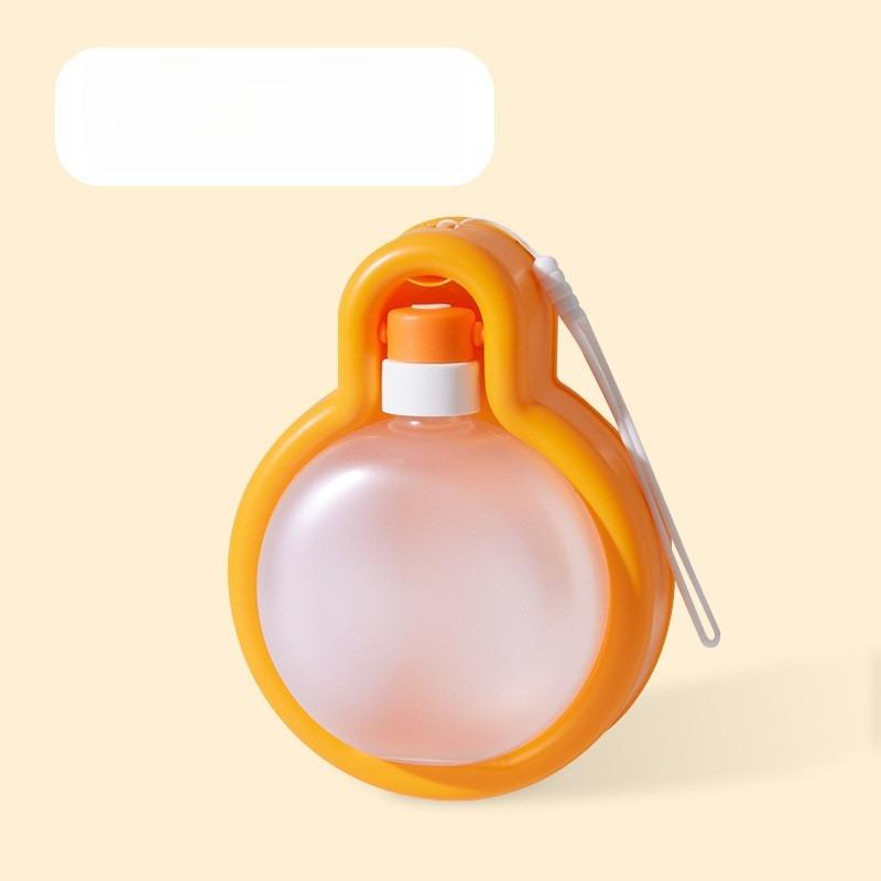 

Pet outing companion cup cat and dog portable hanging rope foldable water kettle large capacity water dispenser dog bowl оранжевый