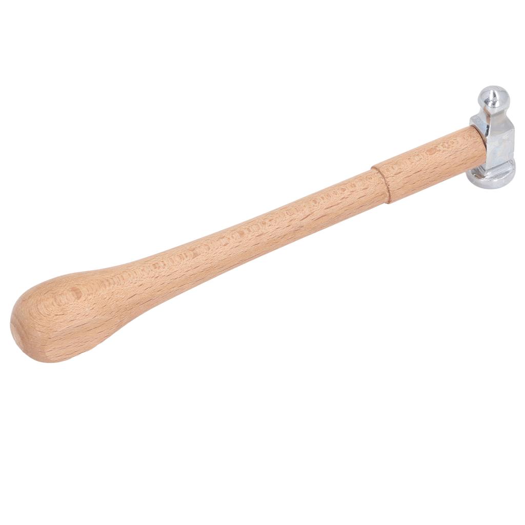 Mini Hammer High Carbon Steel Round Head Ergonomic Wooden Handle Ball Peen Hammer for Goldsmithing