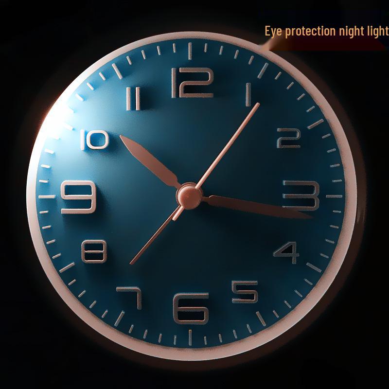4-Inch Metal Silent Alarm Clock with Night Light - Ideal for Students and Children, Desktop Charging Silent Alarm Clock