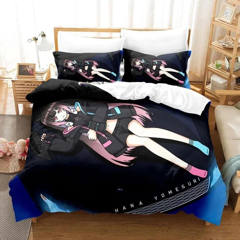 

Hana Yomeguri Comfortable Duvet Quilt Cover Pillowcase Bedding Set Children Bedroom Decoration Home Textile 135x200cm