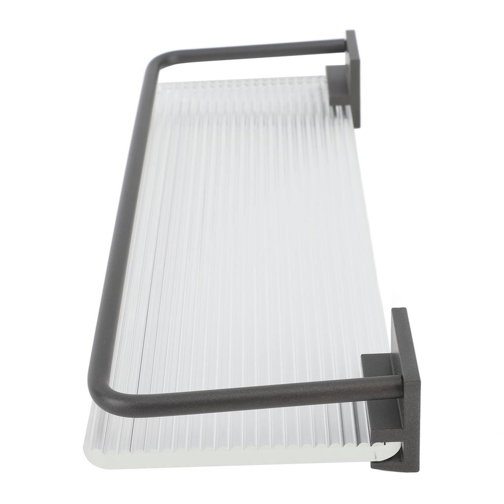 Półka Łazienkowa Ścienna 30cm Aluminium Kosmiczne Akryl Wieszak na Ręczniki Stojak do Przechowywania Łazienkowego Szary