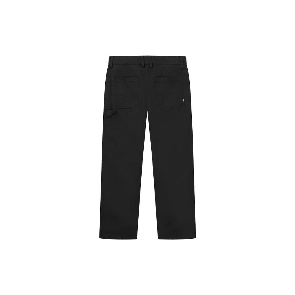 Fila Letter Mid-Waist Zipper Straight Casual Pants Men Bottoms Black F11M339805F-BK