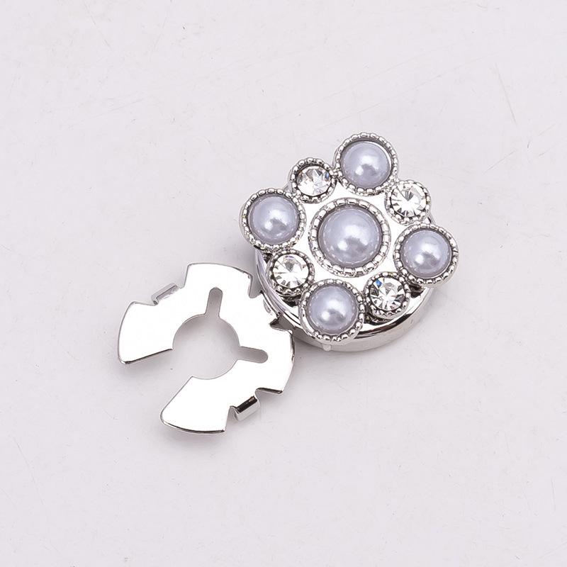 Botões de Punho e Botões de Colarinho Decorativos com Strass Coloridos