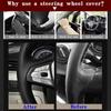 DIY Black Faux Leather Car Accessories Steering Wheel Cover For Hyundai Solaris Elantra 4 2016-2017 Accent 2018