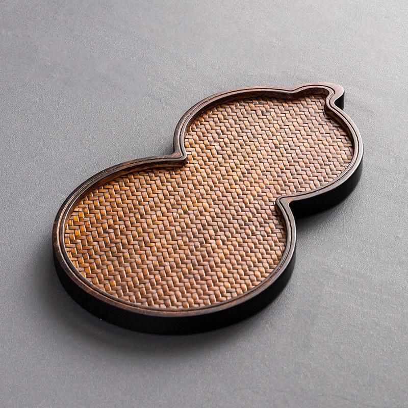 1ks Bambusové tkaní Japonský čajový podnos Ratanové tkaní Servírovací Šálek na čaj Domácí dekorace Kancelář Venkovní Čajová souprava Příslušenství