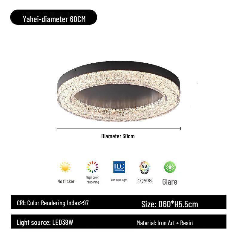 Luxury Italian Minimalist Resin Ceiling Chandelier for Living Room, Bedroom, or Restaurant