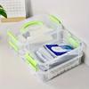 4-Layer Stackable Transparent Plastic Storage Box with Lid, Partitioned Drawer Storage Box, Detachable Into 4 Individual Boxes