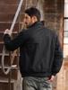TACVASEN Winter Bike High Size for and Men's Jacket, Neck, Fleece-Lined, Black, L, Winter, Mountaineering, Work.