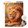 Pearl Painting Kit, 5D Pearl Shaped Diamond Lion Animal Painting Kit Suitable for Home Living Room, Bedroom, Study Room and Wall Art Gifts