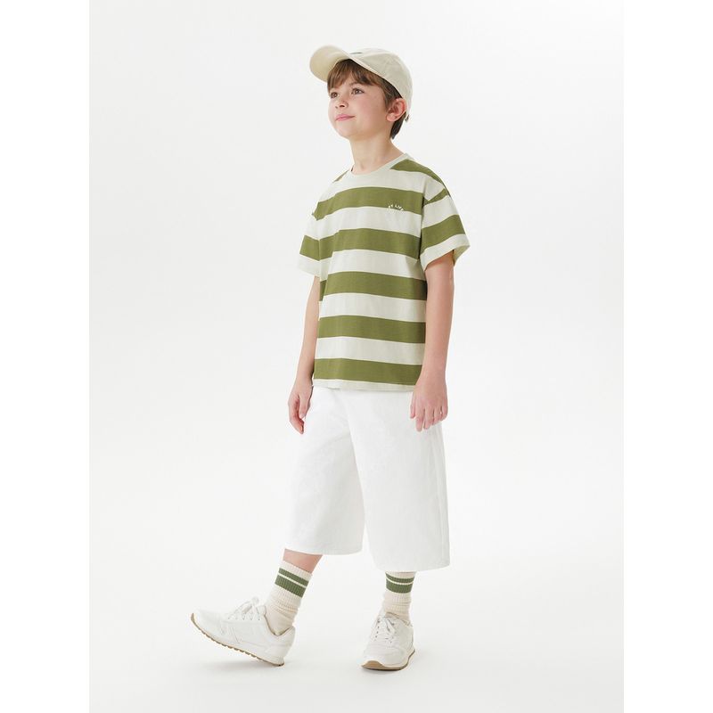 Mark Jenny Boys' American Casual Striped Short-Sleeved T-Shirt Kidsren's Top 2026 Summer New Style 550629