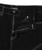 Brown Balloon Denim Pants - Black