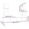 VidaXL Ensemble de meubles TV 6 pcs Blanc Bois d'ingénierie 3114262