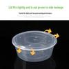 2000ml Round Disposable Food Container with High Lid