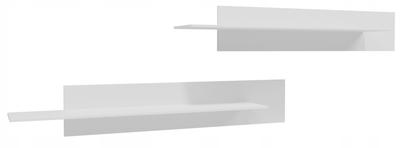 Cr3-Point White Wall Shelf Set of 2 Pcs. Wall Shelf Set 100Cm