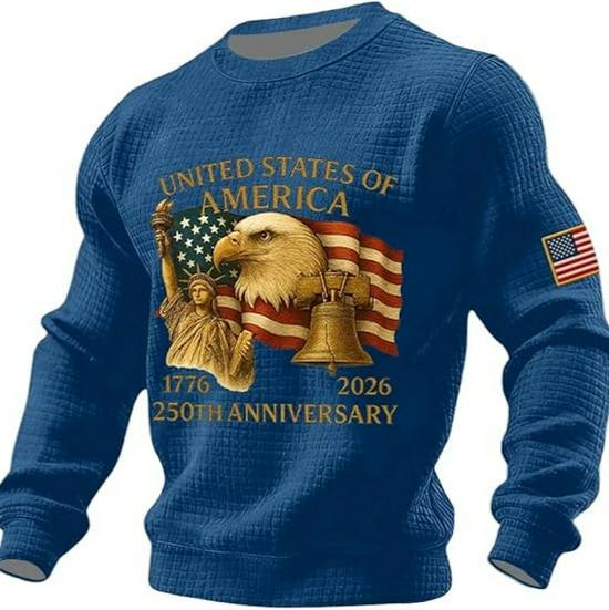 2025 Men's Plaid Embroidery Round Neck Digital Hoodie - New Loose European and American Style