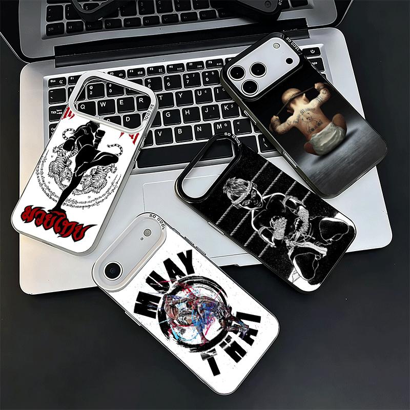 Muay Thai Fight Boxing Soft Phone Case for iPhone 15 16 17 Pro Max 17Air 16E 14 Plus 13 12 Mini Shockproof Cover Back Shell