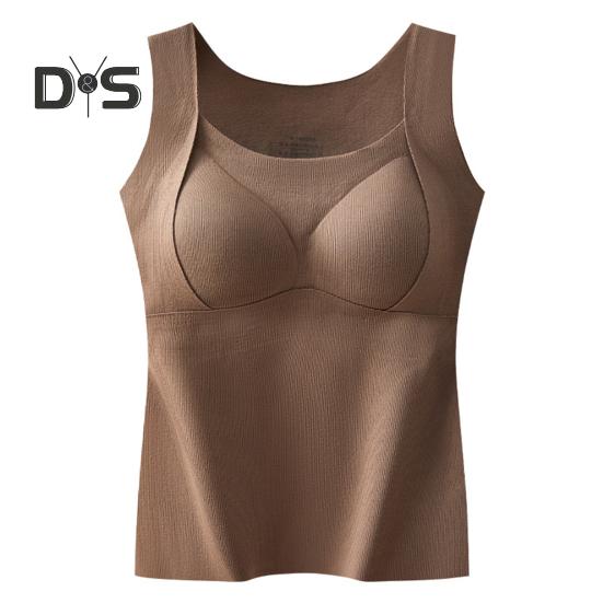 Unterhemd 3D-Cup-Form Warmes Bequemes Selbsterhitzendes Thermo-Oberteil Gepolsterte Nahtlose Unterhemd Für Herbst Und Winter