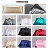 Luxurious Silk-like Pillowcase For Double Bed Soft Pillow Cover Polyester Fiber Fabric Simplicity Design 51*137cm/20*54in