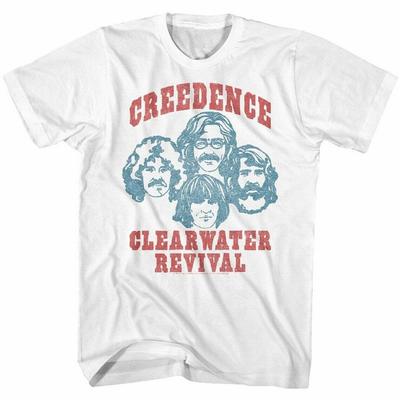 Creedence Clearwater Revival Band White Adult T-Shirt Funny Vintage AD161 Unisex T-Shirt