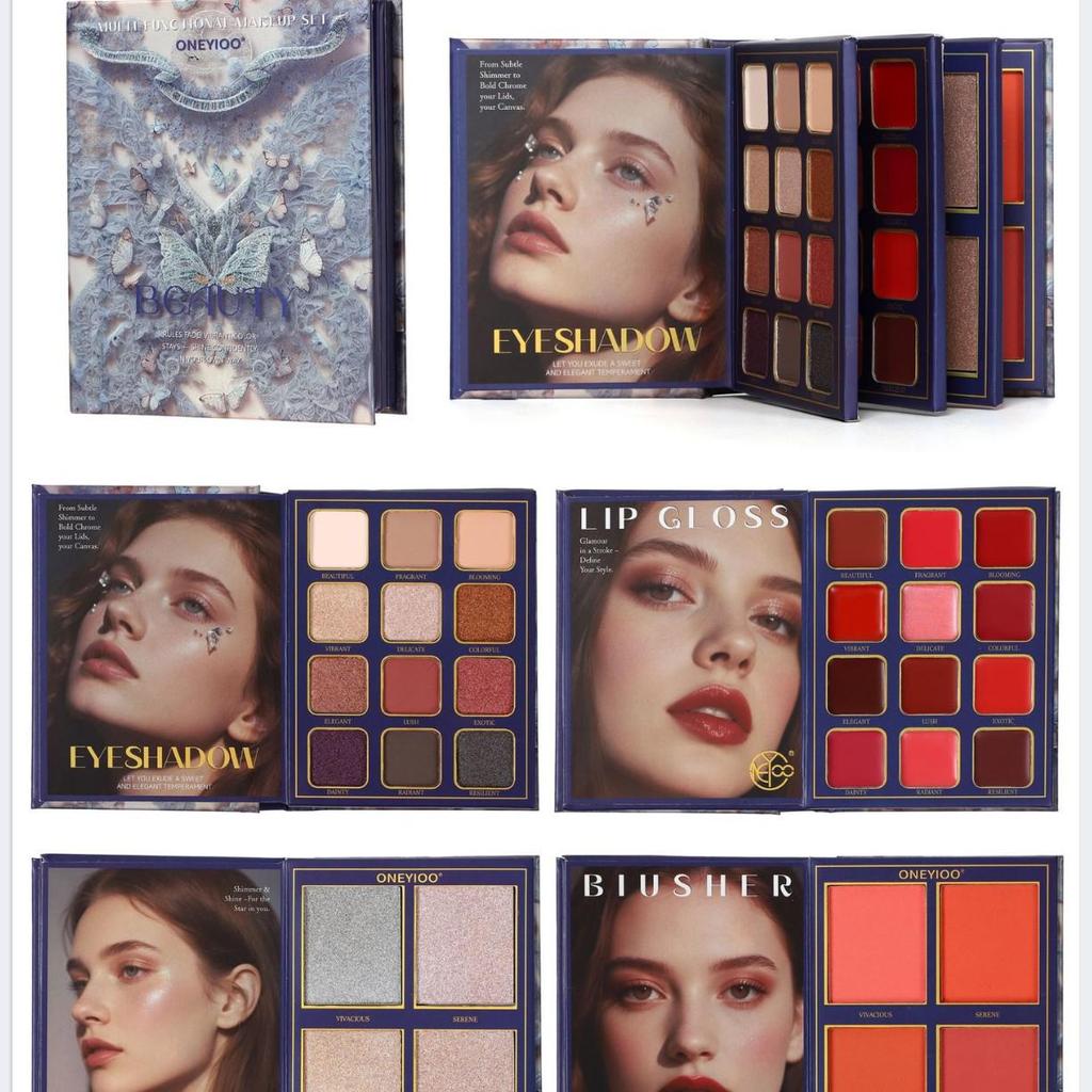 Versatile Multi-functional Makeup Palette: Christmas Edition - Eyeshadow, Blush, Highlighter, Concealer Mix