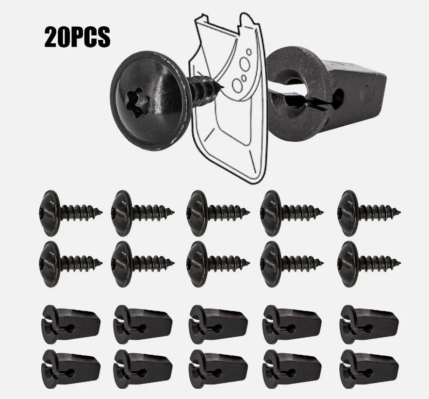 

20pcs Fender Chassis Trim Mounting Bolts For VW Torx Screw Bolt Bumper Arch Mud Flaps Splash Guards Undertray Trim Fixing