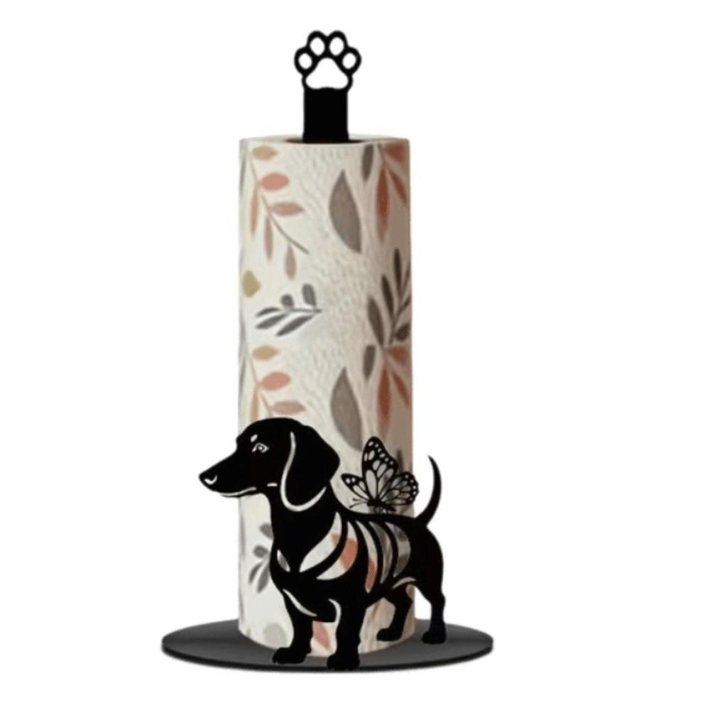 2D Flat Print Christmas Paper Towel Holder Freestanding Snowman Floral Towel Stand Living Room