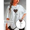 Western Style Fashion Casual Loose round Neck Print T-shirt Top Printed Cotton T-shirt Top