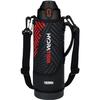 Thermos Water Bottle Vacuum Insulated Sports 1.5L Black Orange Cold Retention Only Kids Pouch Shoulder-Friendly Strap FJS-1500F BKOR