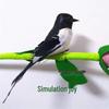 Small Magpie Feather Bird Ornament for Garden and Decor