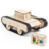 C-37f Remote Control Rotating Tank Diy Wood Material Kit For Stem Science Experiment