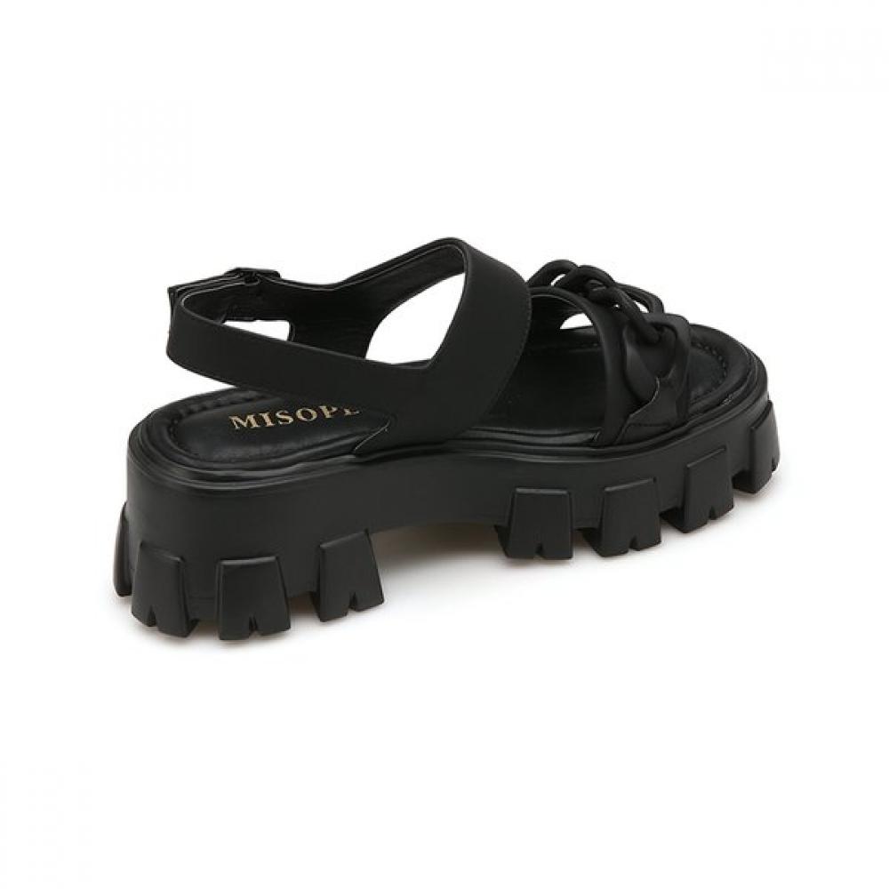 Misope Women Bold Chain Platform Sandals 5.5cm 2color 012224708