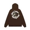 Mens Oversized Hoodie With Embroidered Skull Spine Design Streetwear Casual Pullover Cotton Blend Loose Fit