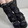 Cute Denim Leg Warmers for Loose Socks with Star Y2K JK Subculture Harajuku Schoolgirl Cold Leg Uniform School Zipper 48cm [LAVASEON] Women, Pattern,