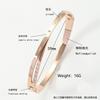 18k Rose Gold Roman Digital Bracelet Women's Luxury Simple Titanium Steel Bracelet Qixi Valentine's Day Gift for Girlfriend