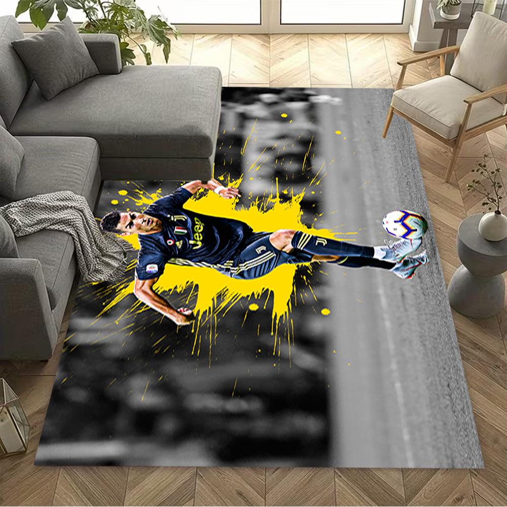 Ronaldo's Juventus Celebration Floor Rug Office Rug Perfect for Dining Room Playrooms Hallway Living Rooms Anti-slip Rug Decorate Offices