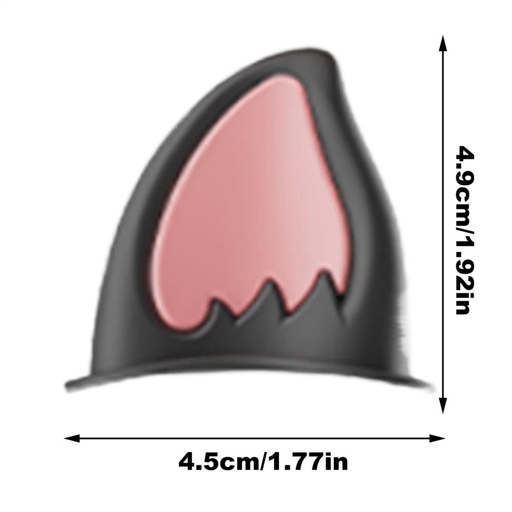 

For Scooter Motorcycle Hat Ears 2X Motorcycle Cat Ears Hat Decoration Motorcycle Hat Decor Peel & Stick Adhesive Kitten Ear