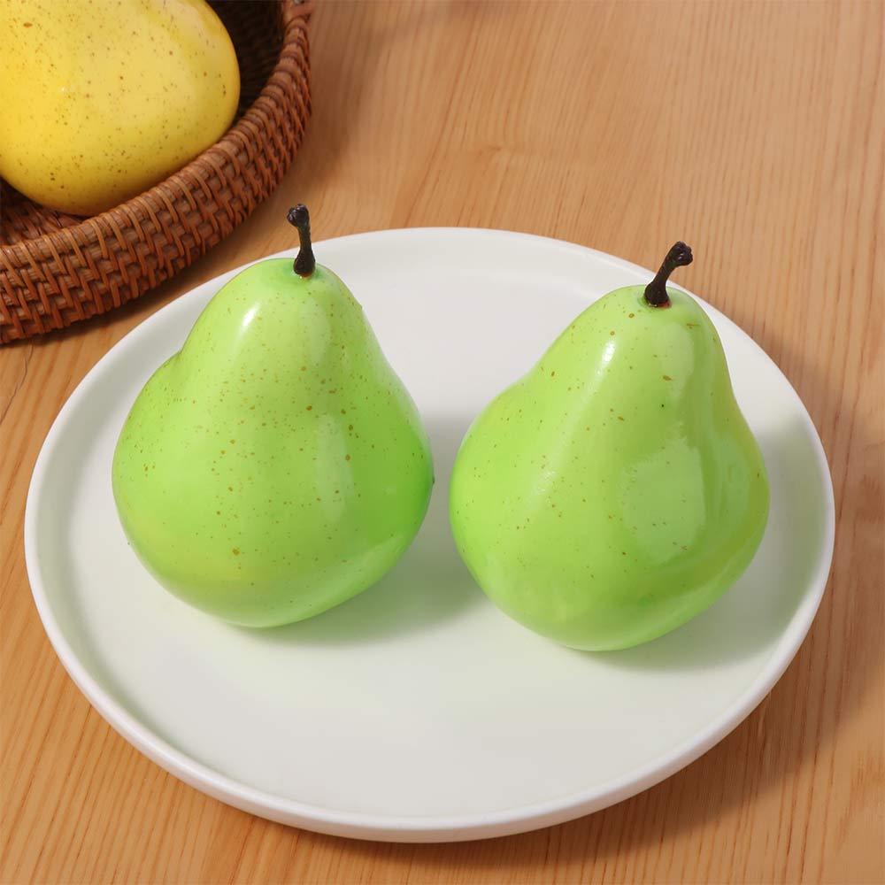 5PCS Realistic Fake Fruits Mini Artificial Fruit Educational Toys Simulation Pear Window Display