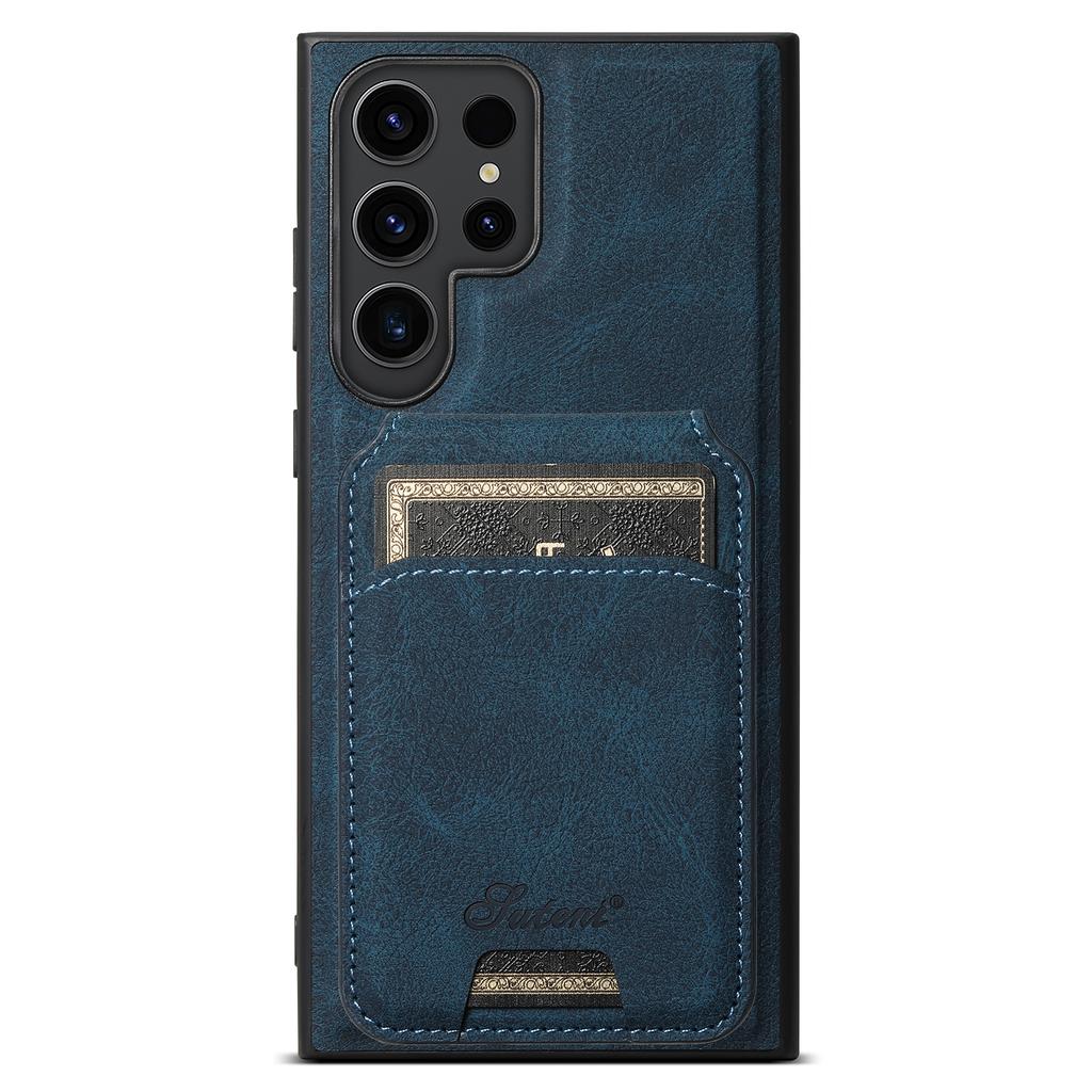 SUTENI H16 For Samsung Galaxy S24 Ultra Kickstand Phone Case Detachable Magnetic Card Holder