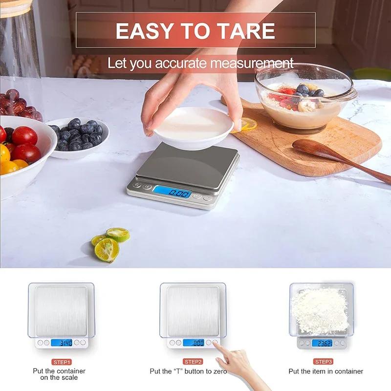 3000g Gram Scale Digital Pocket Scale with Back-Lit LCD Display Stainless Steel Platform Grams Ounces for Coffee Jewelry Baking