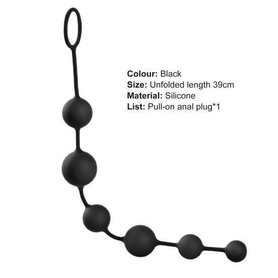 Anal Plug Easy To Use Flexible Silicone Butt Beads Sex Toy for Valentine's Day