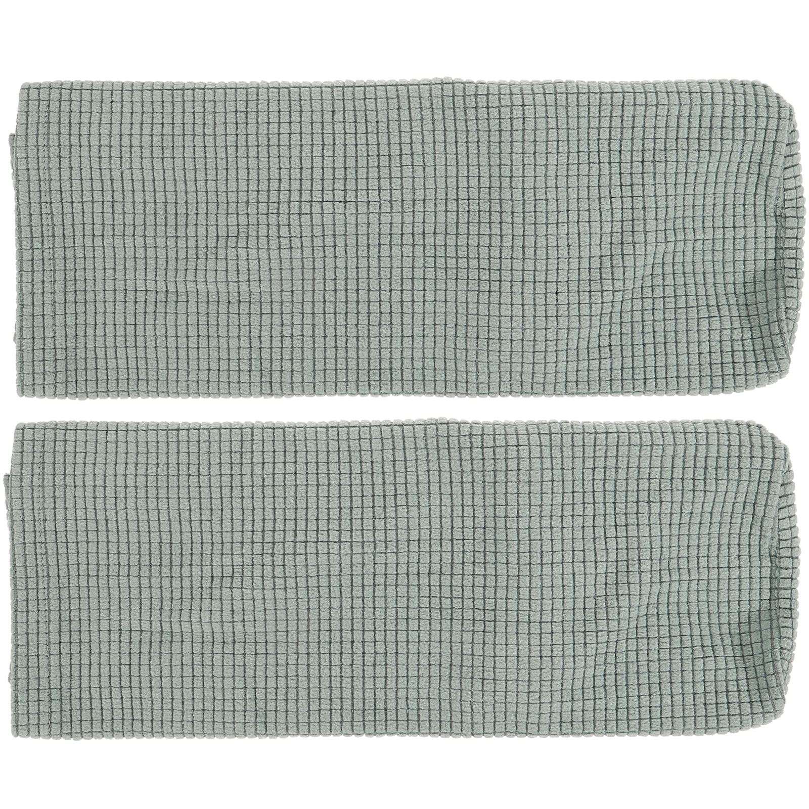 2 шт. Эластичные чехлы на подлокотники дивана, Нескользящие чехлы на подлокотники дивана-реклайнера, Защита мебели для кресла, Съемные зелёный