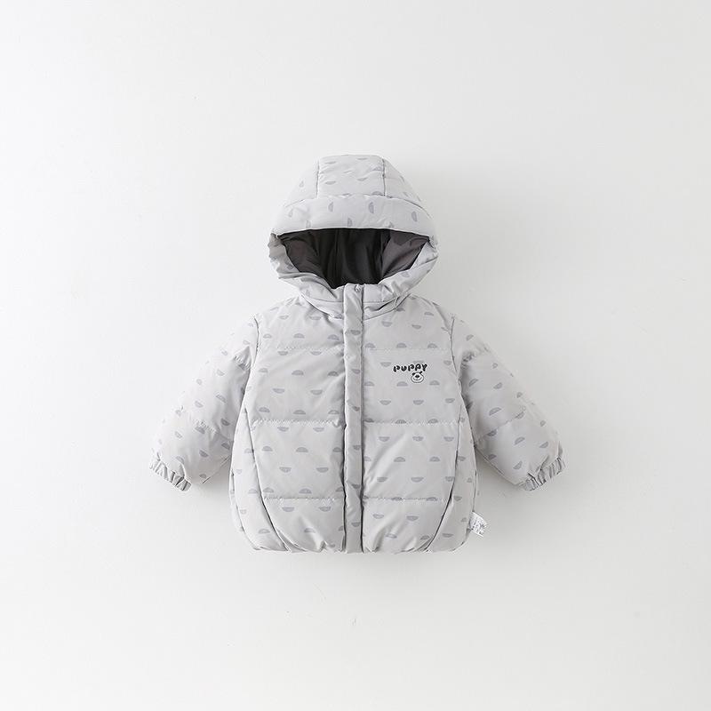 2025 Infant Boys Cartoon Hooded Down Winter Jacket: Thick & Warm 100 cm