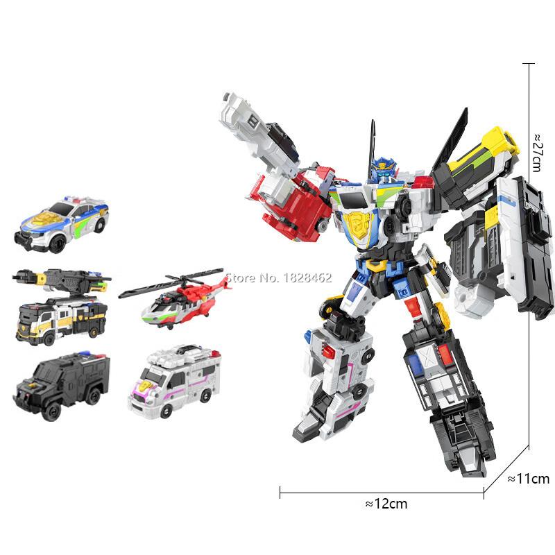 

Мини Форс 5 в 1 Сильнейший Полицейский Трансформирующийся Робот в Машину Игрушки MiniForce X JUSTICE TITAN Трансформация Игрушка-машина