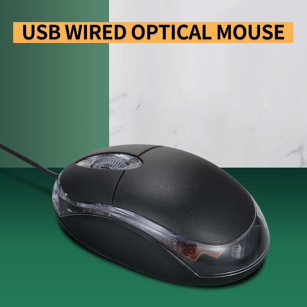 USB Wired Optical Full size Office Ergonomic Symmetrical Mice Plug and Play for Desktop Computer Laptop