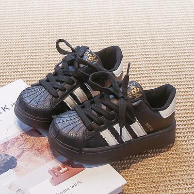Girls' Shell-toe Sneakers with Soft Soles, New Autumn Model Children's Sports Shoes, Korean-style Versatile Casual Shoes for Older Boys