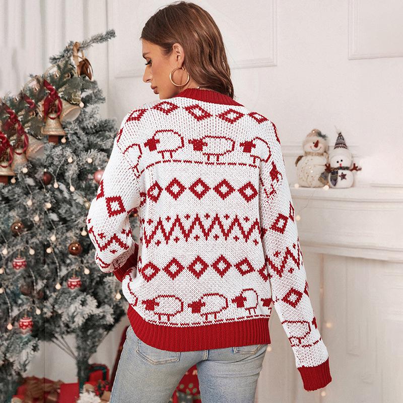 Women's Christmas Sweater 2026: Autumn/Winter Knitwear, Long Sleeve, Round Neck Top.